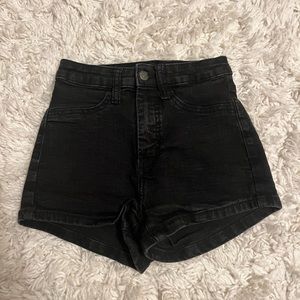 High waisted jean shorts